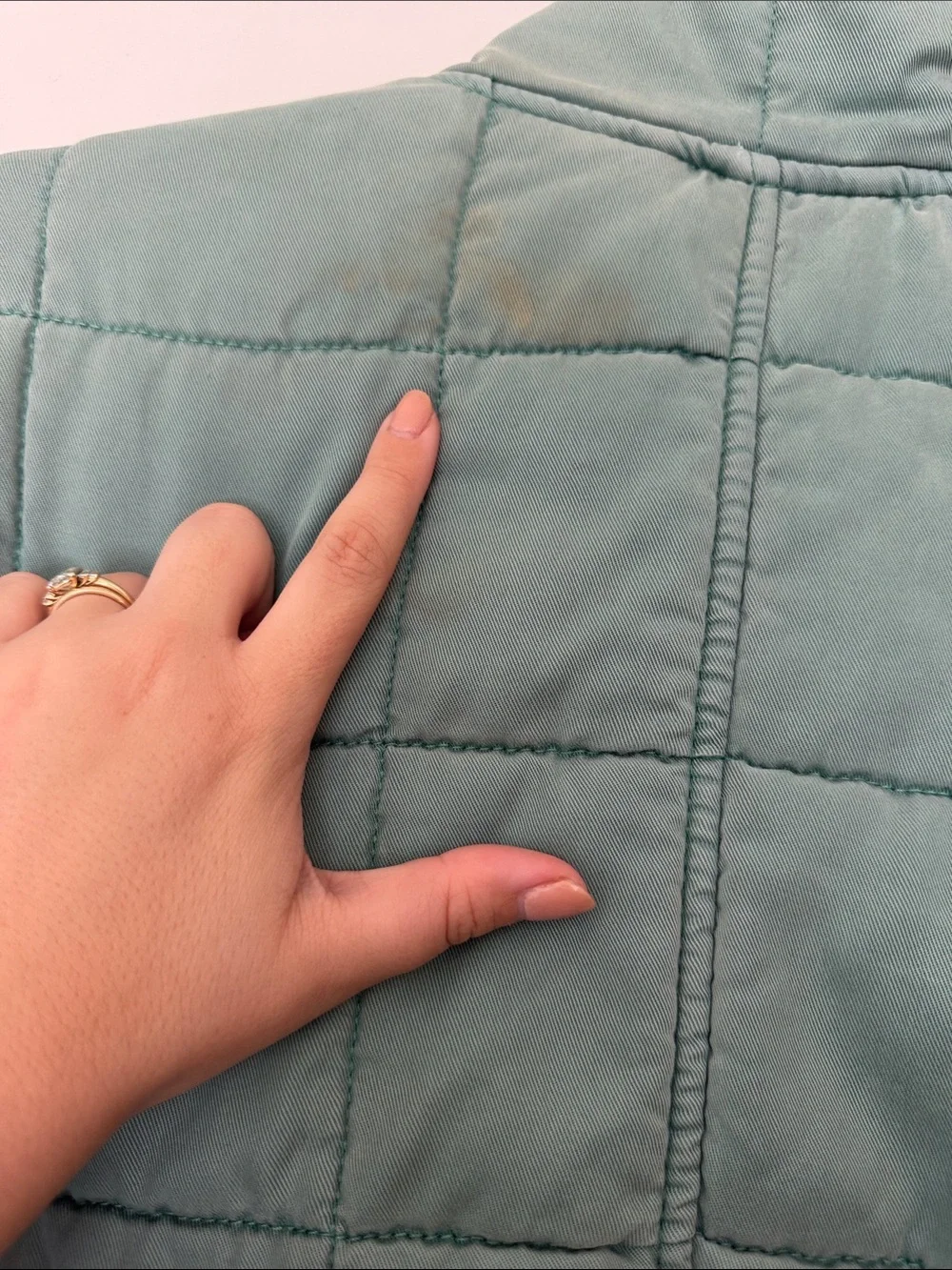 Free People Women’s M Teal Dolman Quilted Knit Jacket *see description